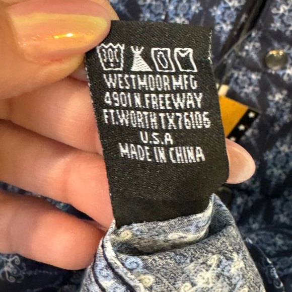 Rock and Roll Denim Men’s long Sleeve Button Down Shirt. NWT - Picture 7 of 8